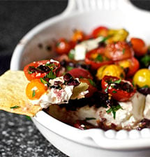 Baked Feta with Tomatoes and Olives