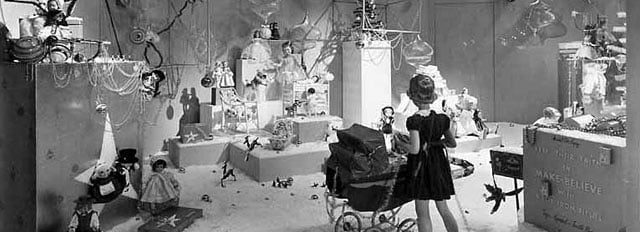 Christmas Windows: Marshall Fields Banner