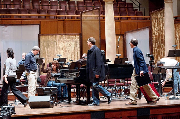Orchestra Members Arrive for Afternoon Rehearsal
