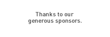 Thanks To Our Sponsors