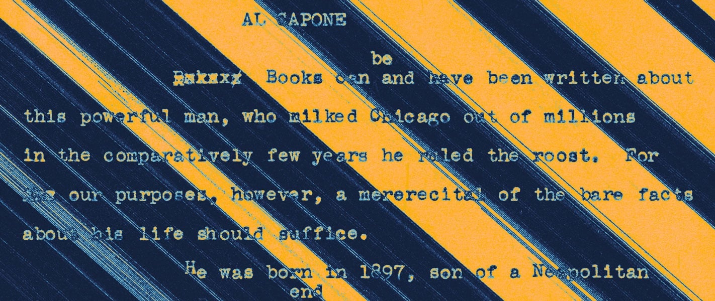 Stylized typed text from Bullets for Dead Hoods