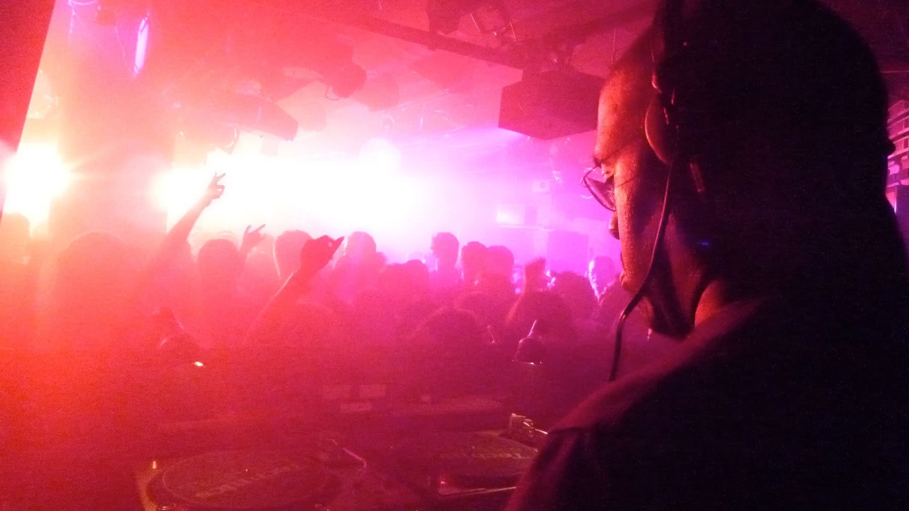DJ Frankie Knuckles performing at a house music party