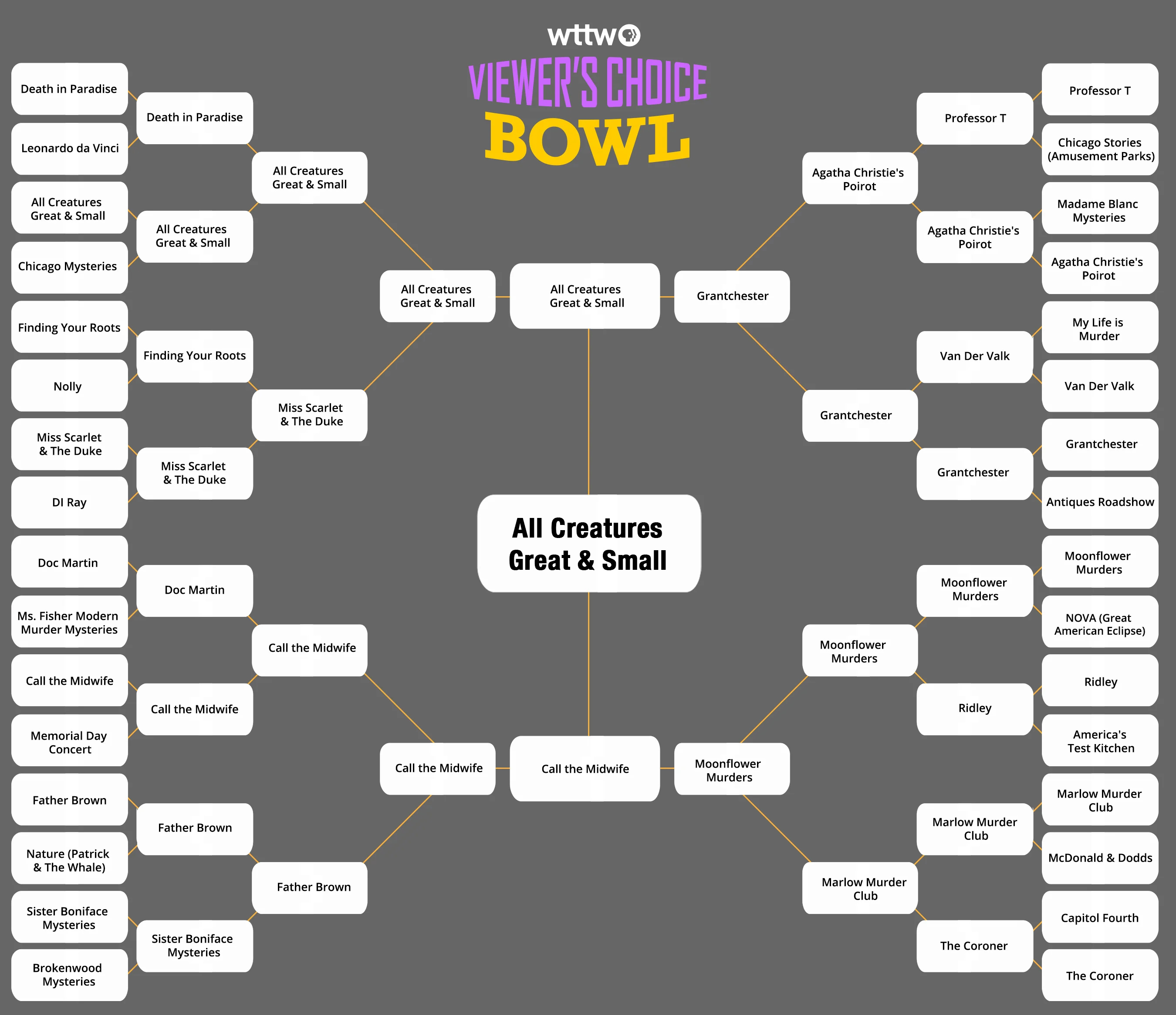 WTTW Viewer's Choice Award final bracket