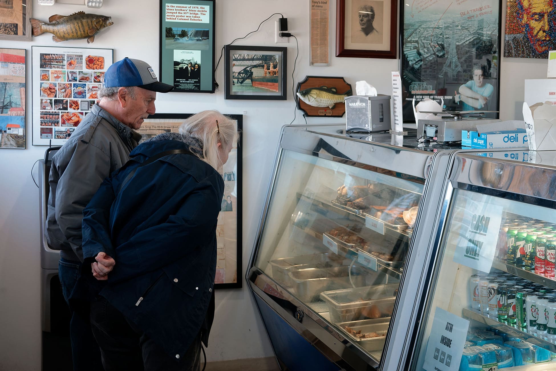 Customers weigh their options before ordering.