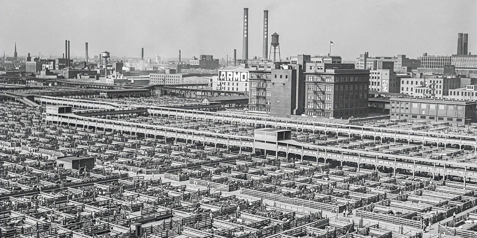 The Union Stockyards pictured in 1941.