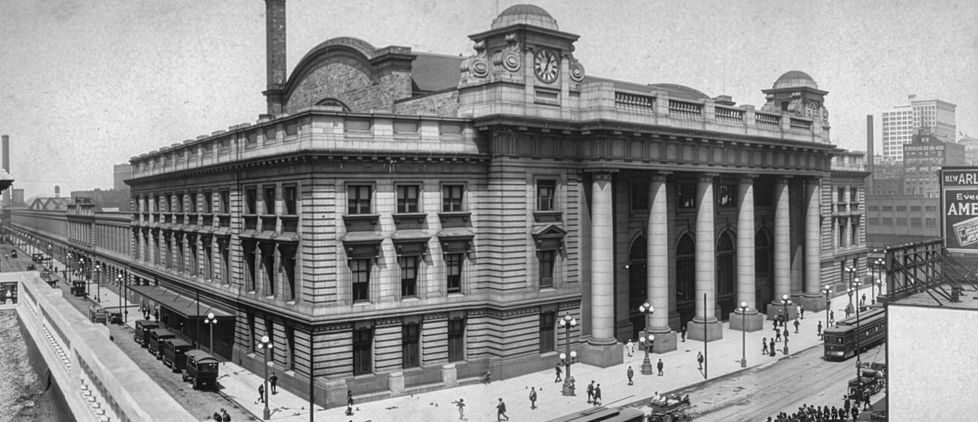 Chicago and North Western Terminal, circa 1912.