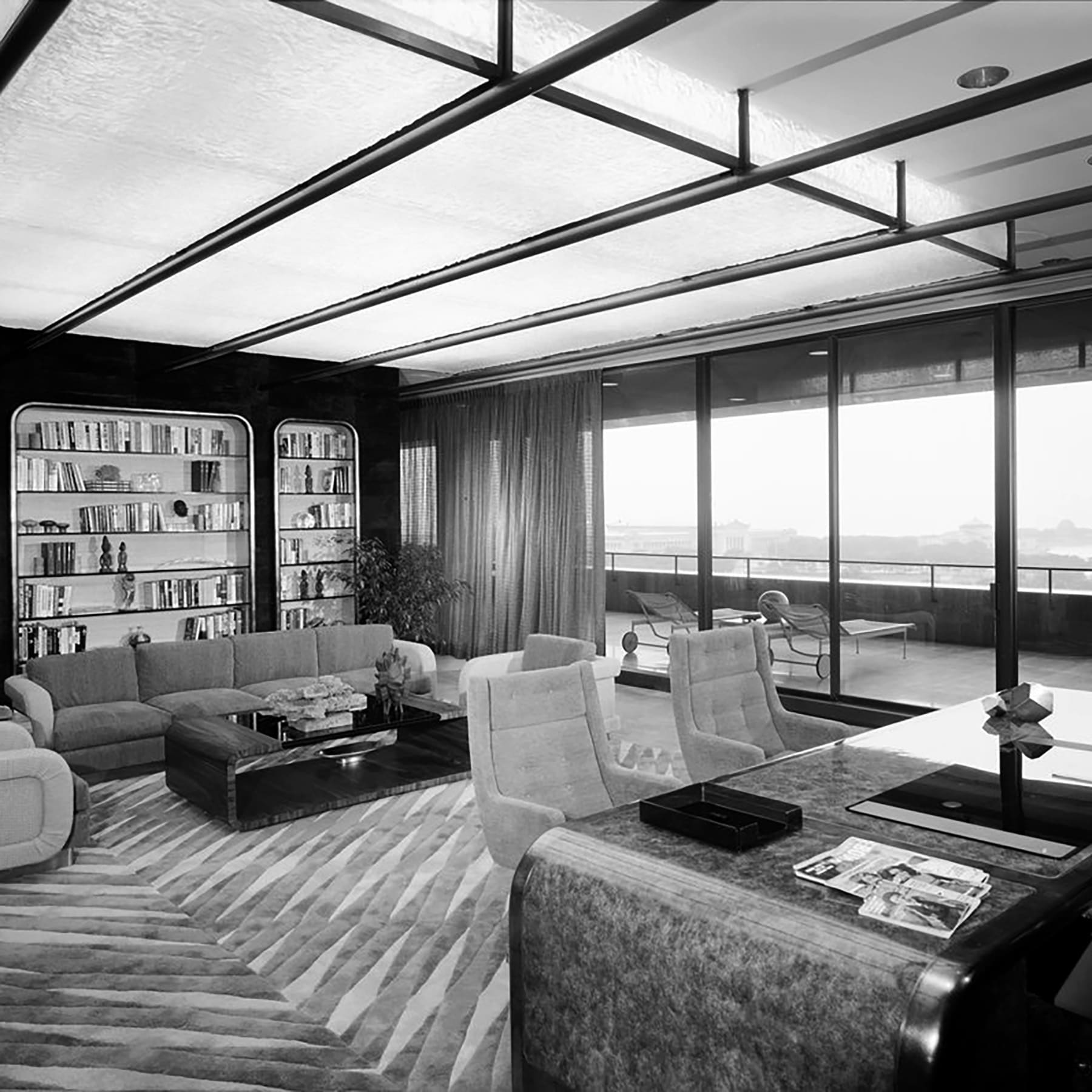 The interior of one of the offices in the Johnson Publishing Company Building at 820 S. Michigan Avenue