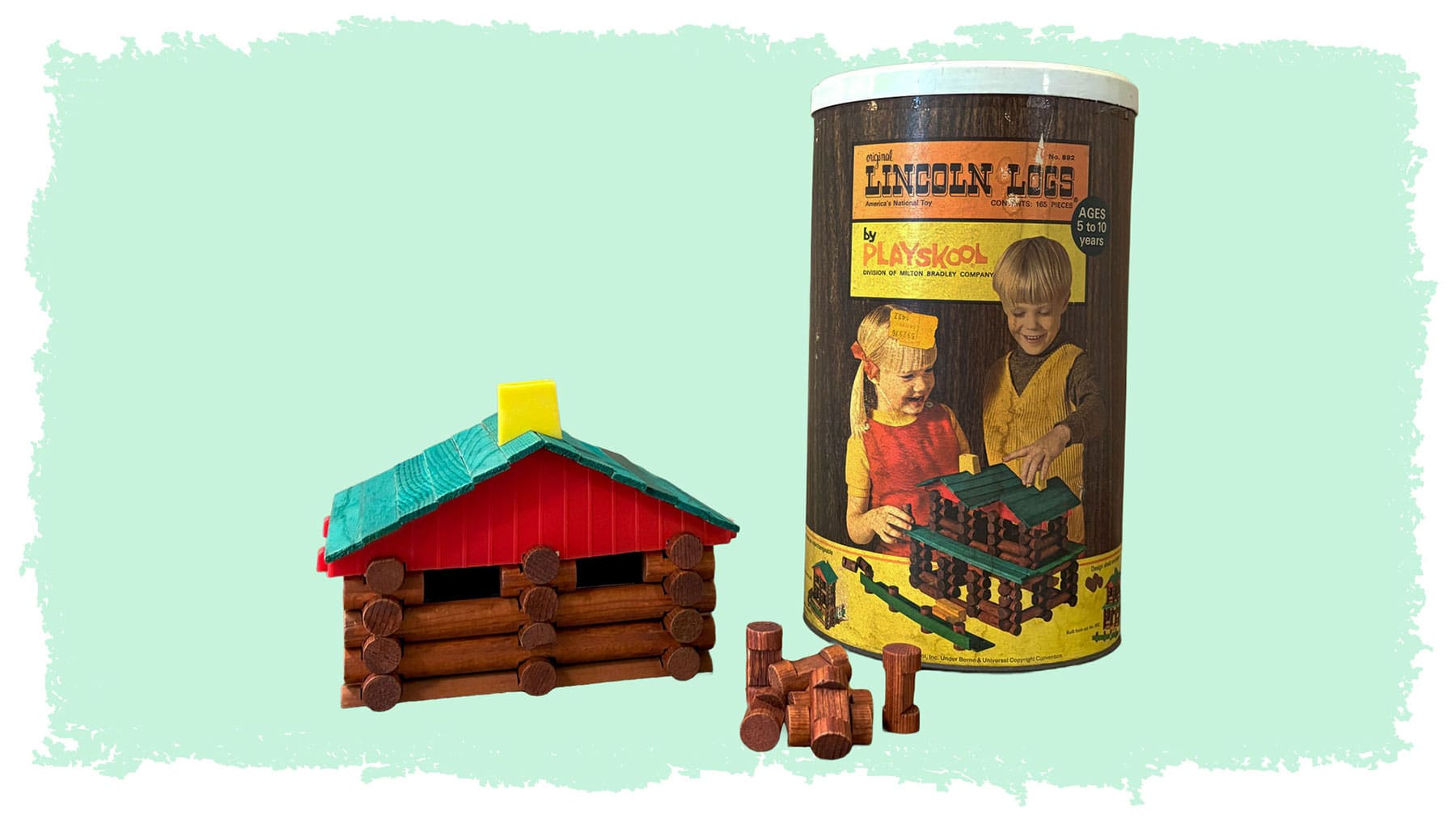 A Lincoln Logs set from the 1960s