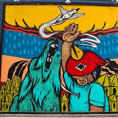 Joseph “Sentrock” Perez & Yollocalli Arts Reach, 1903 S. Wood Street, 2016