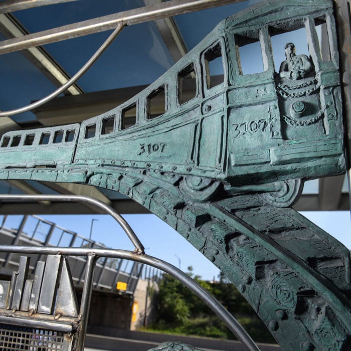 A Need to Remember, Preston Jackson, 2007, 69th Street Red Line Station. Photo: Ken Carl