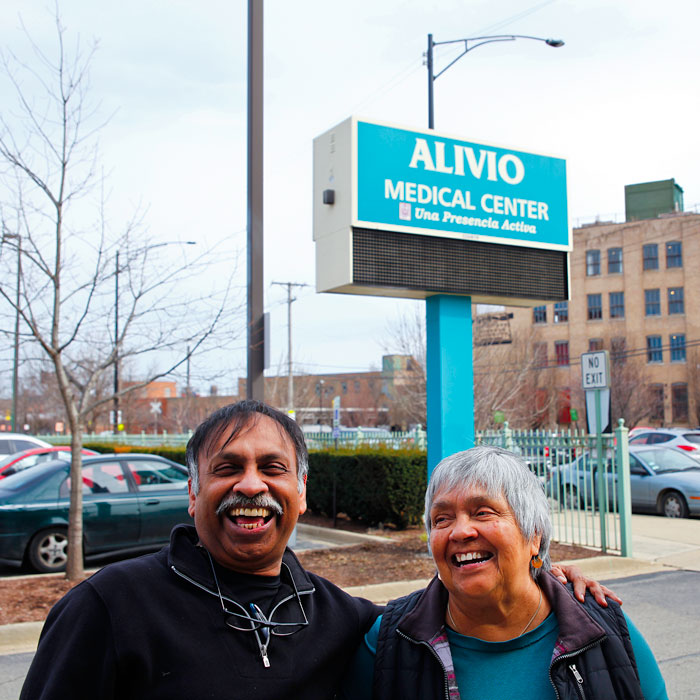 Carmen Vel&aacute;squez and Dr. Bhurgri