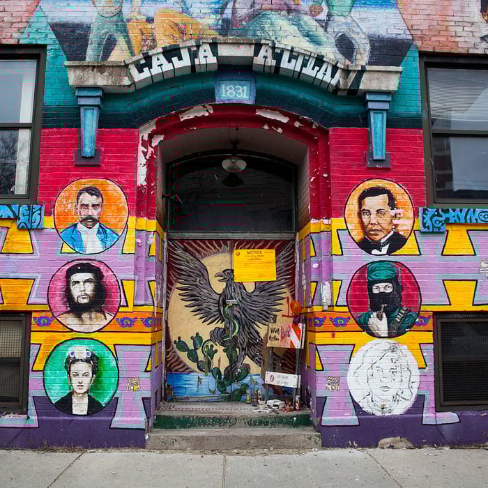 Casa Aztlán stands vacant on the 1800 block of South Racine.