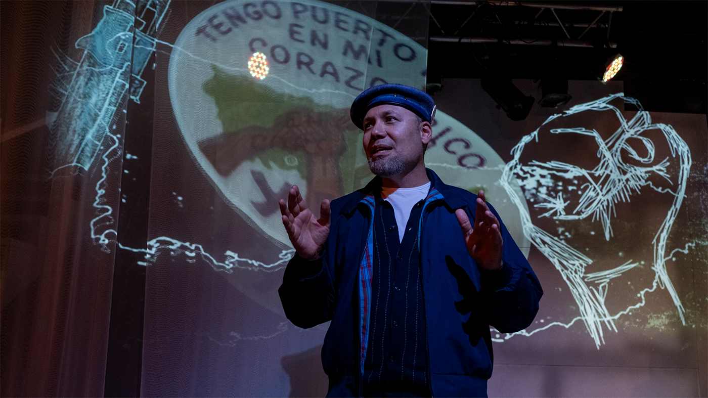 Ivan Vega as José “Cha Cha” Jiménez on stage