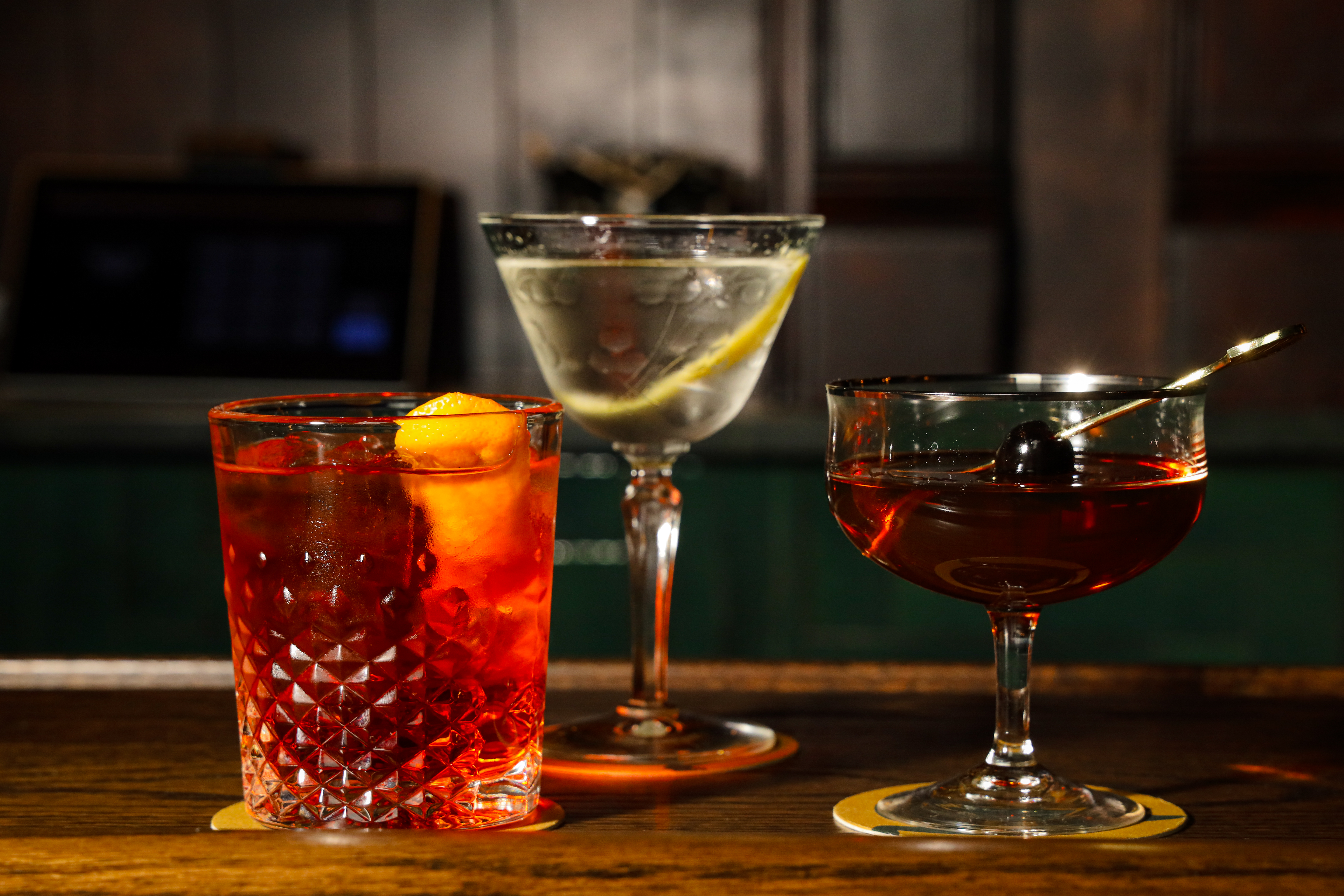 Three cocktails