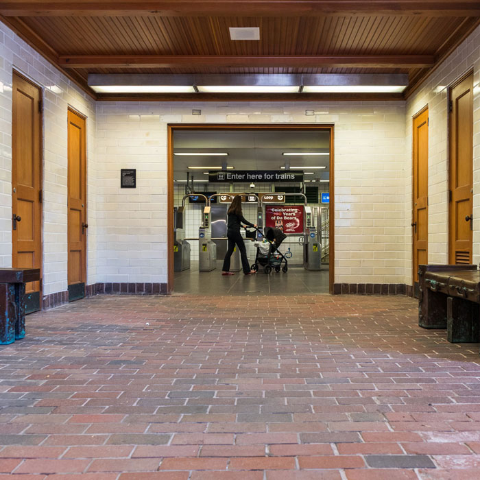 American Tourister, Ron Baron, 2008, Damen Brown Line Station. Photo: Ken Carl