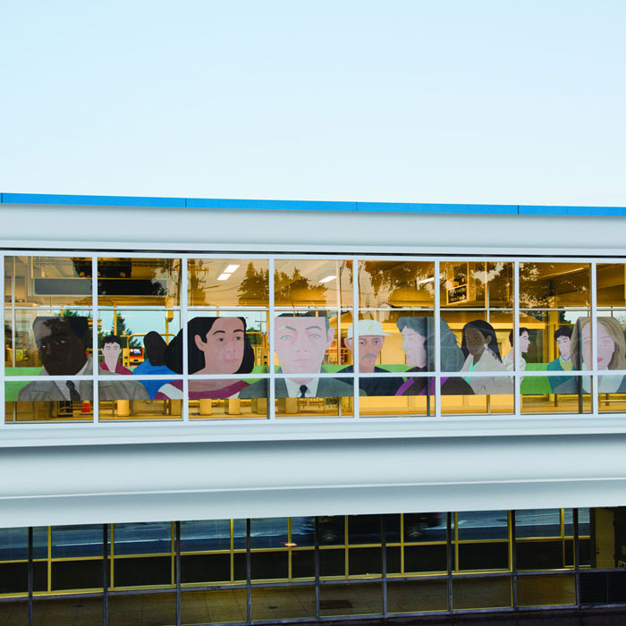 Harlem Station, Alex Katz, 1984, Harlem Blue Line Station. Photo: Aron Gent / Courtesy of the Chicago Transit Authority
