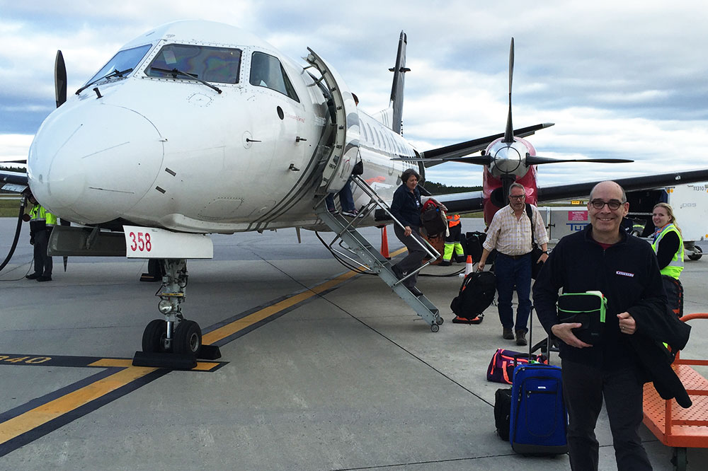 Getting off the plane