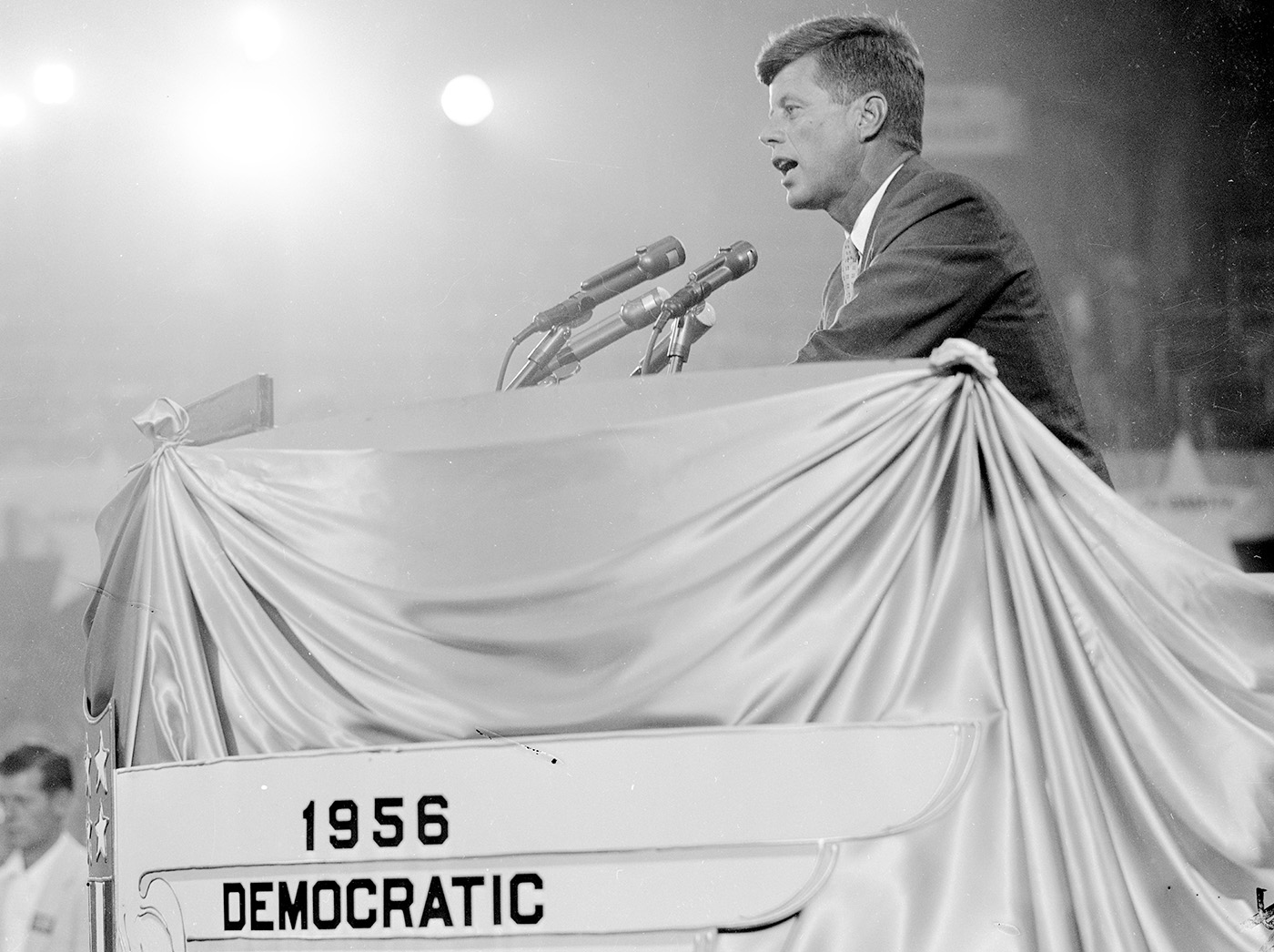 John F. Kennedy speaking at the 1956 Democratic National Convention