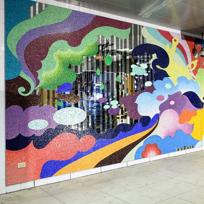 Time is the Enemy (Revisited), Carlos “Dzine” Rolón, 2009, Sedgwick Brown Line Station. Photo: Ken Carl