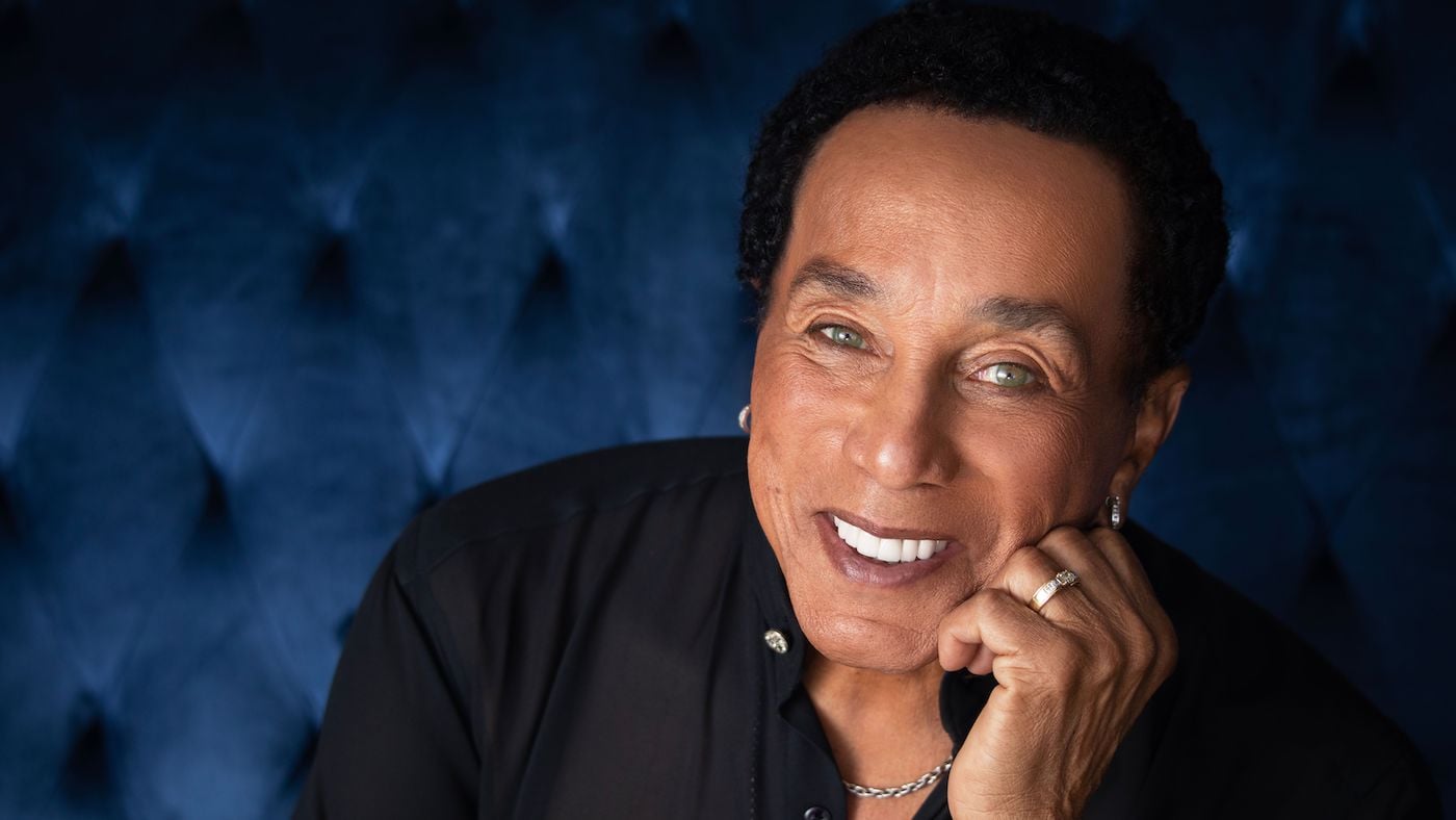 A headshot of Smokey Robinson