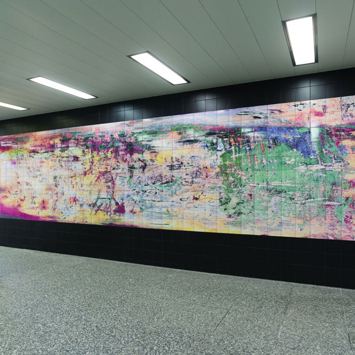 Green and Yellow, Elizabeth Fraiberg, 2008, Southport Brown Line Station. Photo: Aron Gent / Courtesy of the Chicago Transit Authority