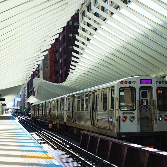Washington and Wabash Station, EXP Engineering, 2017. Photo: Aron Gent / Courtesy of the Chicago Transit Authority