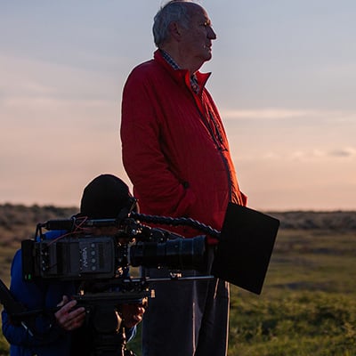 The crew of American Buffalo at the American Prairie Reserve, Montana, June 19, 2021. Credit: Jared Ames