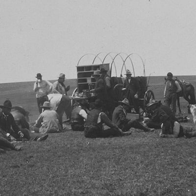 Theodore Roosevelt, Quanah Parker, and others on a hunt in 1905. Credit: Library of Congress. Photo by Alexander Lambert