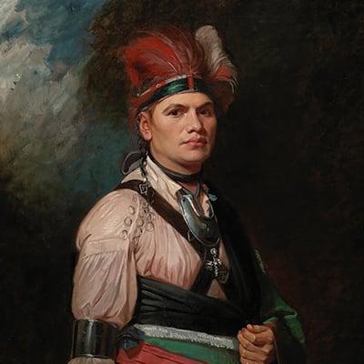 Thayendanegea (Joseph Brant), Chief of the Mohawks, by George Romney, 1776. Credit: National Gallery of Canada