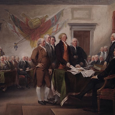 The Declaration of Independence, July 4, 1776, by John Trumbull, 1818. Credit: Yale University Art Gallery