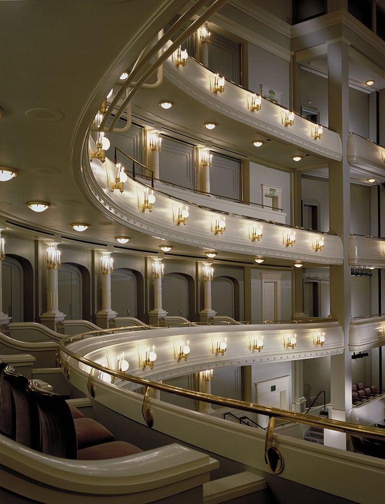 Performance Hall, view from stage; Photo Credit: Steve Hall at Hedrich Blessing