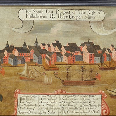 The bustling harbor of Philadelphia, 1718. Photo: The Library Company of Philadelphia