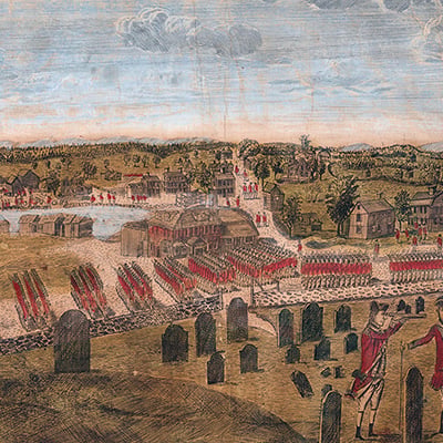 A view of the town of Concord by Amos Doolittle, 1775. Photo: The New York Public Library
