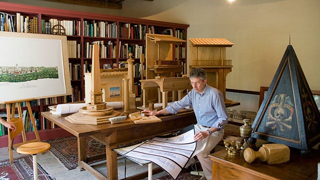 Pier Carlo Bontempi in his office Pier Carlo Bontempi in his office