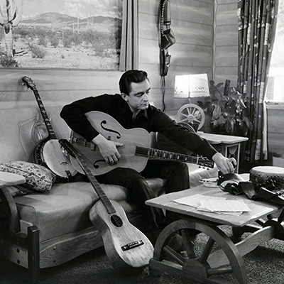 Johnny Cash at his home in California, 1960. Photo: Courtesy of Sony Music Archives