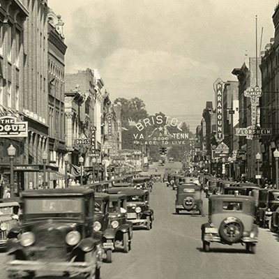 Downtown Bristol, c.1927. Photo: Courtesy of Bristol Historical Association 
