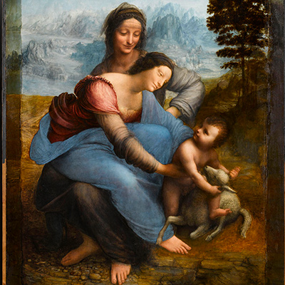 The Virgin and Child with Saint Anne by Leonardo da Vinci, circa 1508-1517. Credit: Leonardo da Vinci, Musee du Louvre via Art Resource
