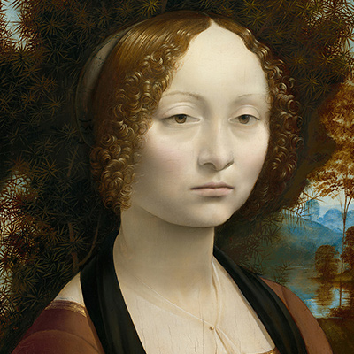 Ginevra de' Benci by Leonardo da Vinci, circa 1474-1478. Credit: Courtesy National Gallery of Art, Washington