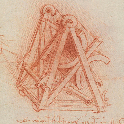 Tools used to make horse sculpture, circa 1503. Credit: Biblioteca Nacional de España