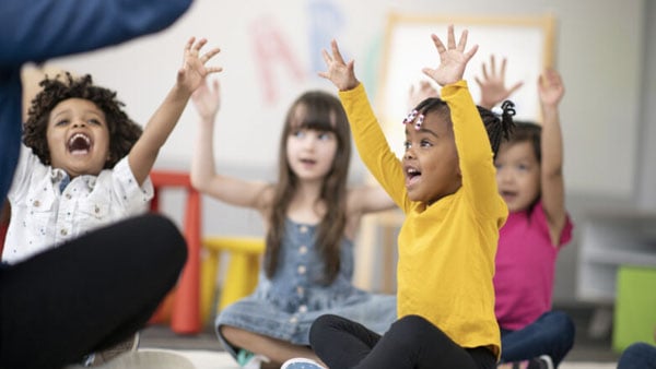 Kids in preschool