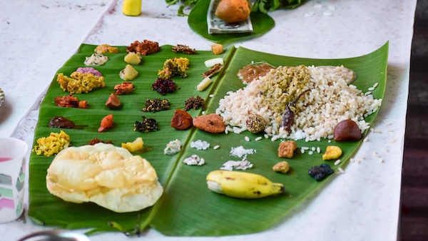 Banana leaves are common both as a cooking vessel and as a plate, as in the feast known as sadya, in Kerala. Credit: iStock Indian food laid out on a banana leaf