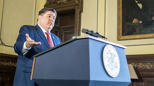 Gov. J.B. Pritzker takes questions from reporters on Wednesday, Jan. 8, 2025, at the Illinois Capitol. (Jerry Nowicki / Capitol News Illinois) Gov. J.B. Pritzker takes questions from reporters on Wednesday, Jan. 8, 2025, at the Illinois Capitol. (Jerry Nowicki / Capitol News Illinois)