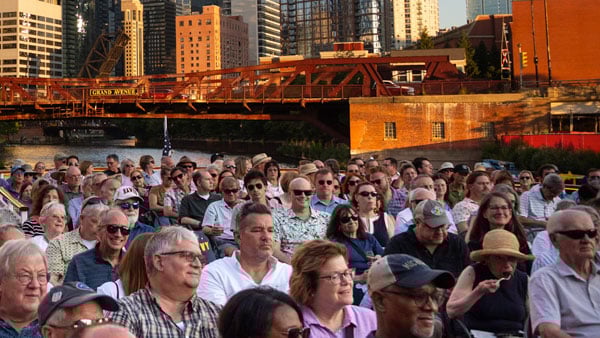 Members enjoying WTTW boat tour
