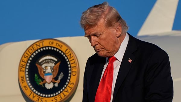 President Donald Trump arrives on Air Force One at LaGuardia Airport, Thursday, Sept. 11, 2025, in New York. (AP Photo / Alex Brandon) President Donald Trump arrives on Air Force One at LaGuardia Airport, Thursday, Sept. 11, 2025, in New York. (AP Photo / Alex Brandon)