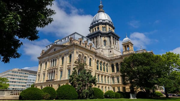Credit: Capitol News The exterior of the Illinois state capitol building is pictured