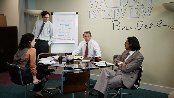 Brian Walden is famous for his interview of Margaret Thatcher Brian Walden sits in an office with producers