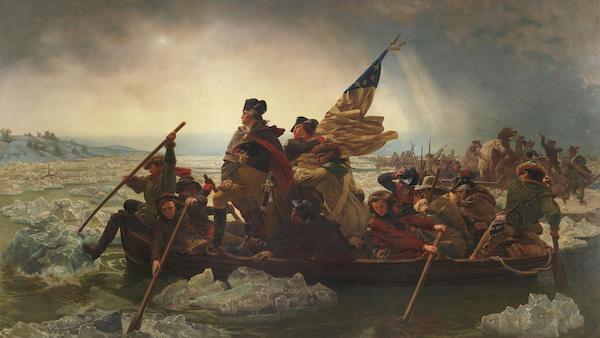 Washington Crossing the Delaware. Painting by Emanuel Leutze, 1851. Credit: The Metropolitan Museum of Art A painting of Washington crossing the Delaware