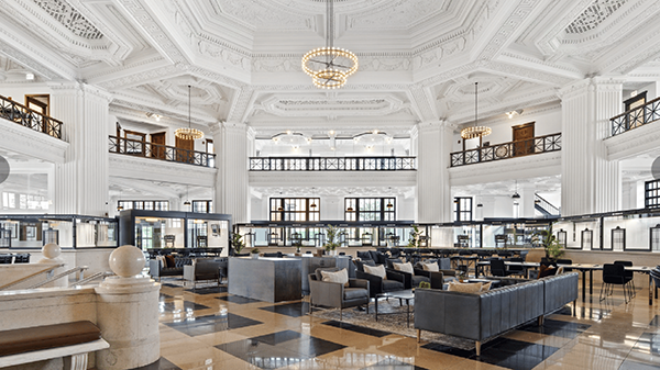 The Sheridan Trust & Savings Bank in Uptown is now a mixed-use building, participating in Open House Chicago for the first time. Credit: Open House Chicago The interior of a bank