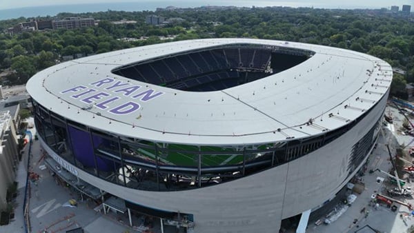 An aerial view of the new Ryan Field