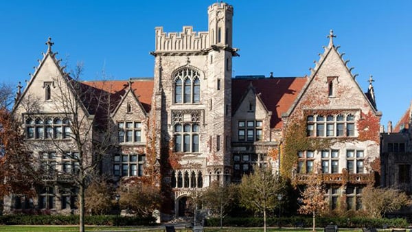 A building on the University of Chicago campus is pictured